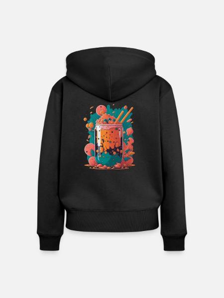 Cocktail Summer - Frauen Premium Bio Zip Hoodie - Schwarz