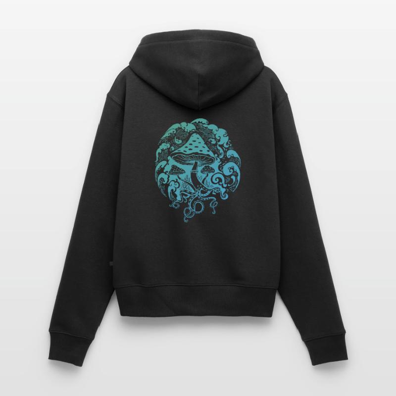 Toadstool Octopus Octopus Women's Premium Organic Zip Hoodie