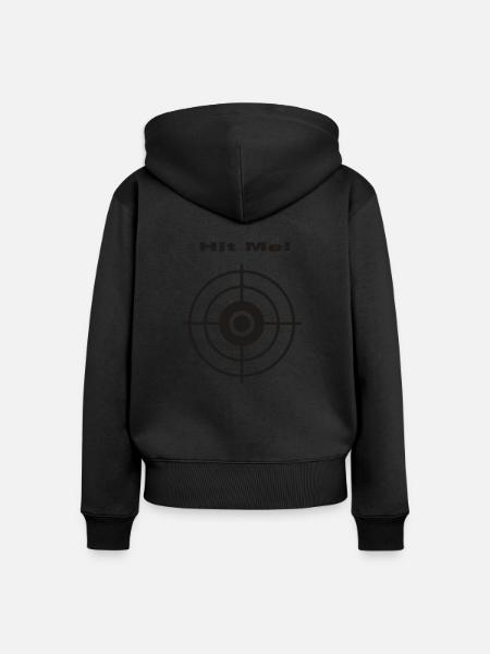 Hit Me dark! - Frauen Premium Bio Zip Hoodie - 