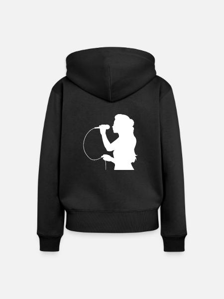 singer - Women's Premium Organic Zip Hoodie - black