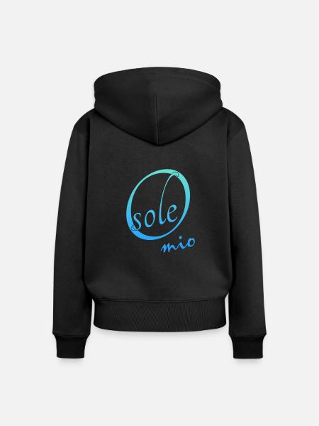 O sole mio - Frauen Premium Bio Zip Hoodie - Schwarz