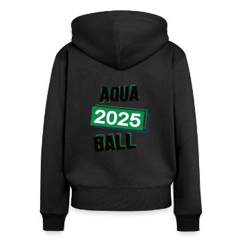 Aquaball Spieler Team Turnier Mannschaft in 2025 - Frauen Premium Bio Zip Hoodie - Schwarz - Hinten - Julia (174cm)
