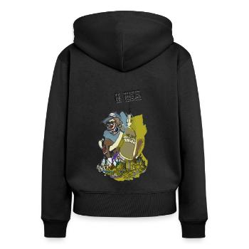 ToxiBrute - Women's Premium Organic Zip Hoodie - black - Back - Julia (174cm)