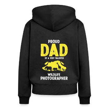 Afrikanische Familienreise Design für Afrika - Frauen Premium Bio Zip Hoodie - Schwarz - Hinten - Julia (174cm)