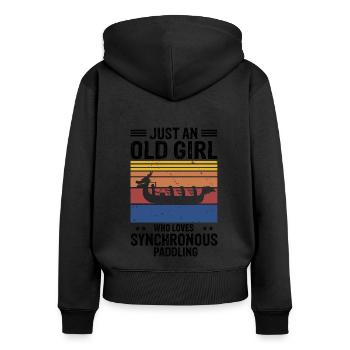 Dragon Boat Theme for Dragon Boat Paddling - Women's Premium Organic Zip Hoodie - black - Back - Julia (174cm)