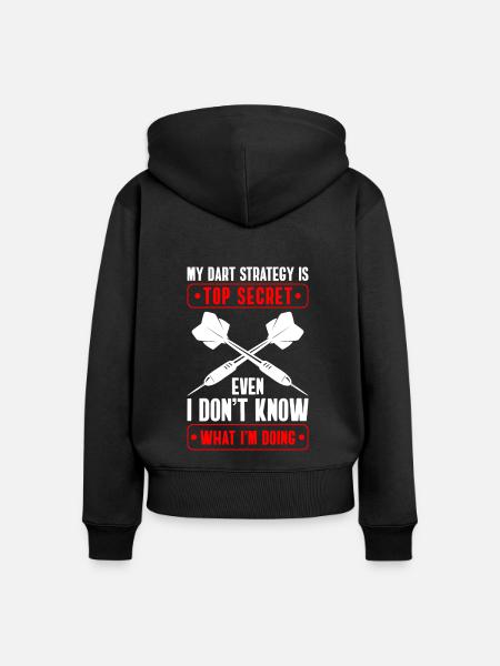 Dartscheibe Game Bullseye Wettkampf - Frauen Premium Bio Zip Hoodie - Schwarz