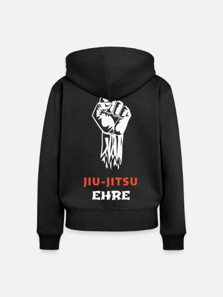 JIU-JITSU: Ehre Über Alles - Frauen Premium Bio Zip Hoodie - Schwarz