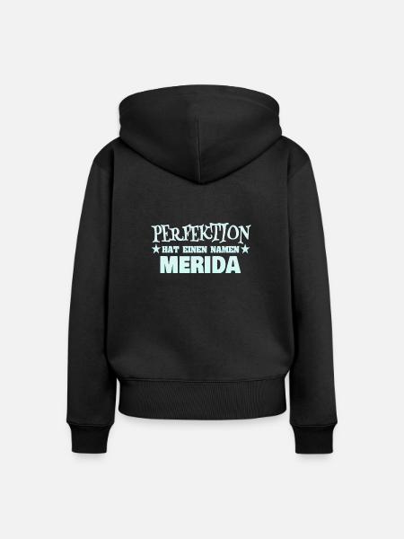 Me als Frauenname - Frauen Premium Bio Zip Hoodie - Schwarz