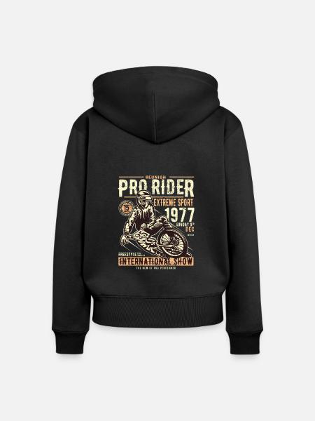 Fahrrad - Frauen Premium Bio Zip Hoodie - Schwarz