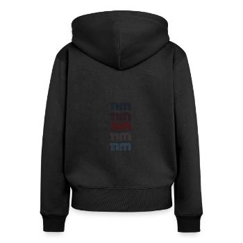 70s Retro Nom Vintage Personnalisé Tim - Sweat à capuche zippé Premium bio Femme - noir - Dos - Julia (174cm)