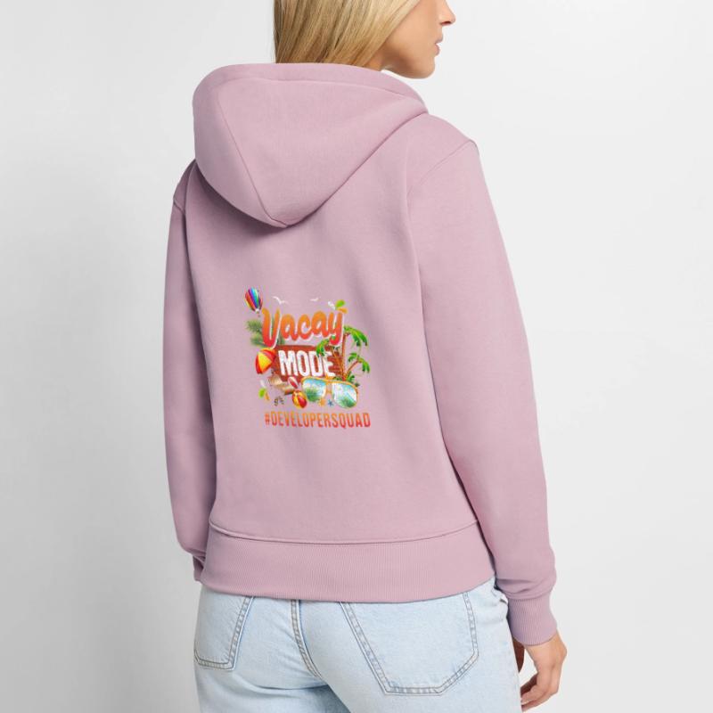 Developer Vacation Group #Developersquad Sweat à capuche zippé Premium bio Femme