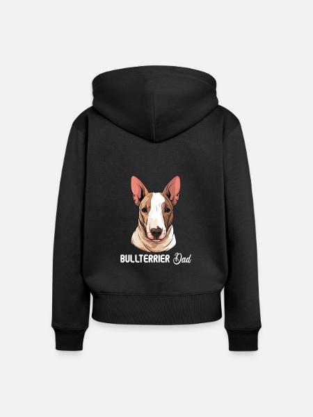 Hund Bullterrier - Frauen Premium Bio Zip Hoodie - Schwarz