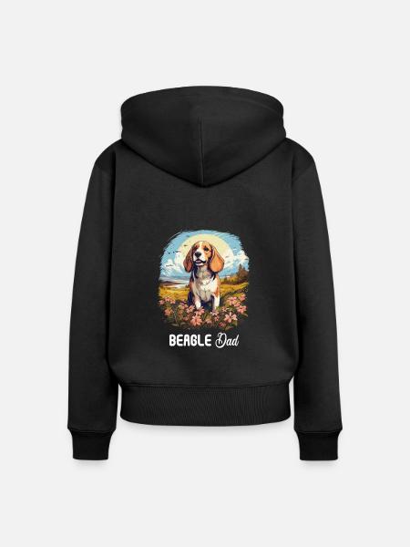 Hund Beagle - Frauen Premium Bio Zip Hoodie - Schwarz