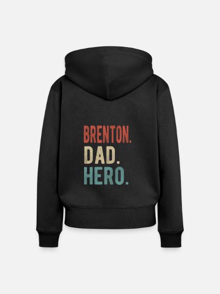 Brenton Papa Held - Frauen Premium Bio Zip Hoodie - Schwarz