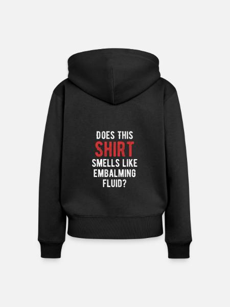 Riecht Dieses Hemd Nach - Frauen Premium Bio Zip Hoodie - Schwarz