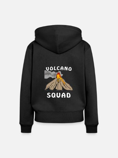 VOLCANO SQUAD - Frauen Premium Bio Zip Hoodie - Schwarz