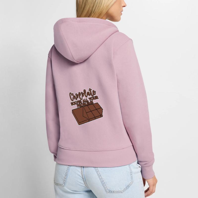 Chocolate Solves All Your Problems 4 Women's Premium Organic Zip Hoodie