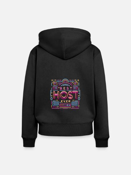 Best Host Ever 21 - Frauen Premium Bio Zip Hoodie - Schwarz