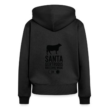 Cow Breeding Mode On - Santa Gertrudis - Women's Premium Organic Zip Hoodie - black - Back - Julia (174cm)