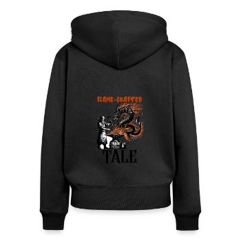 Blacksmith Metalworker Bladesmith Metal - Women's Premium Organic Zip Hoodie - black - Back - Julia (174cm)