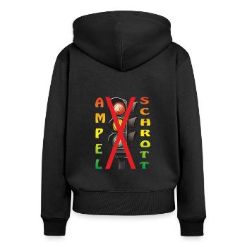 TRAFFIC LIGHT SCRAP - Women's Premium Organic Zip Hoodie - black - Back - Julia (174cm)