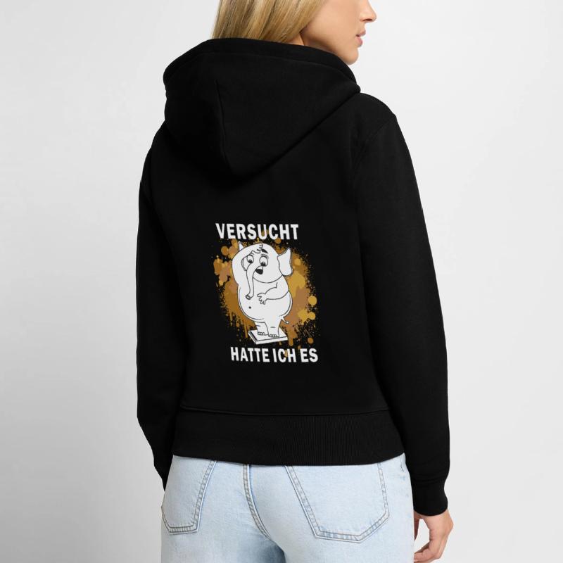 J’AVAIS ESSAYÉ DE PERDRE DU POIDS Sweat à capuche zippé Premium bio Femme