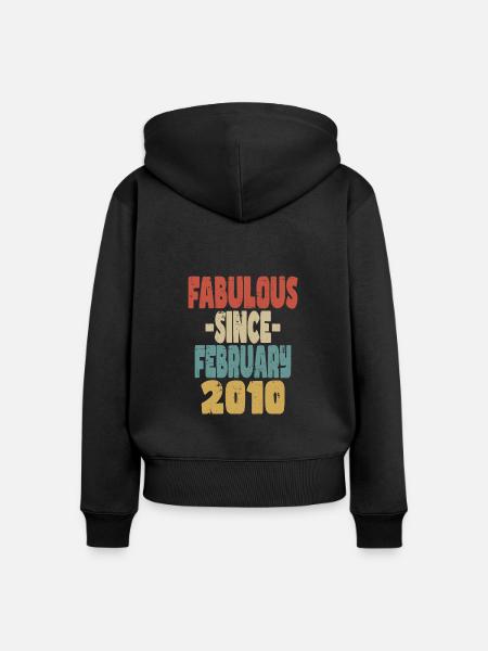 Fabelhafter Februar 2010 - Frauen Premium Bio Zip Hoodie - Schwarz