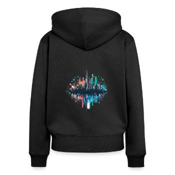 Poetry Slam Writer Poet Literature Slam Poetry Day - Frauen Premium Bio Zip Hoodie - Schwarz - Hinten - Julia (174cm)