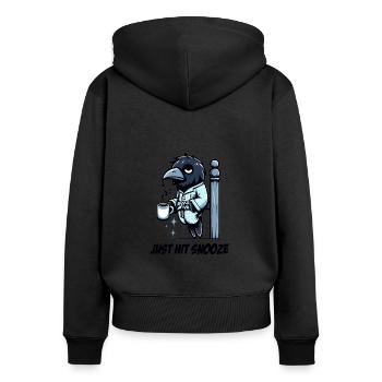 Edgar Allan Poe Fan, Klassische Literatur, - Frauen Premium Bio Zip Hoodie - Schwarz - Hinten - Julia (174cm)