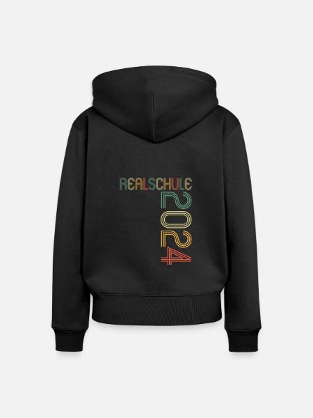 Realschule Junge Mädchen Realschule 2024 - Frauen Premium Bio Zip Hoodie - Schwarz