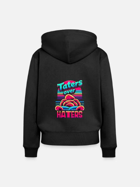 Taters Over Haters 23 - Frauen Premium Bio Zip Hoodie - Schwarz