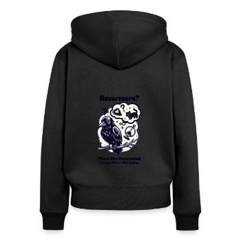 Edgar Allan Poe Fan, Klassische Literatur, - Frauen Premium Bio Zip Hoodie - Schwarz - Hinten - Julia (174cm)