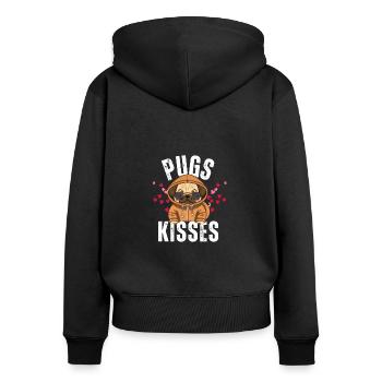 Carlin Hoodie Lunettes de soleil Carlins & Kisses Design - Sweat à capuche zippé Premium bio Femme - noir - Dos - Julia (174cm)