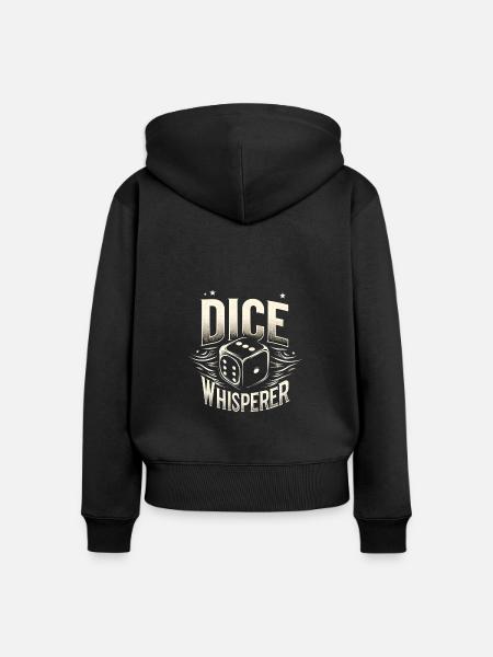 Dice Whisperer 5 - Frauen Premium Bio Zip Hoodie - Schwarz