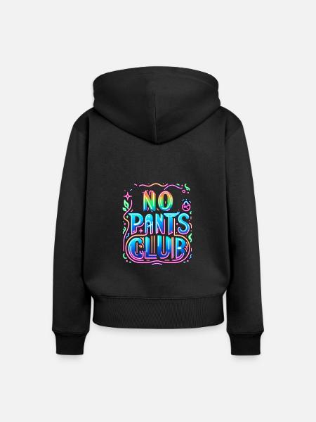 No Pants Club 5 - Frauen Premium Bio Zip Hoodie - Schwarz
