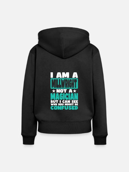 Mühlenbauer - Frauen Premium Bio Zip Hoodie - Schwarz