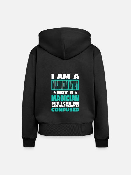 Multimedia-Künstler - Frauen Premium Bio Zip Hoodie - Schwarz