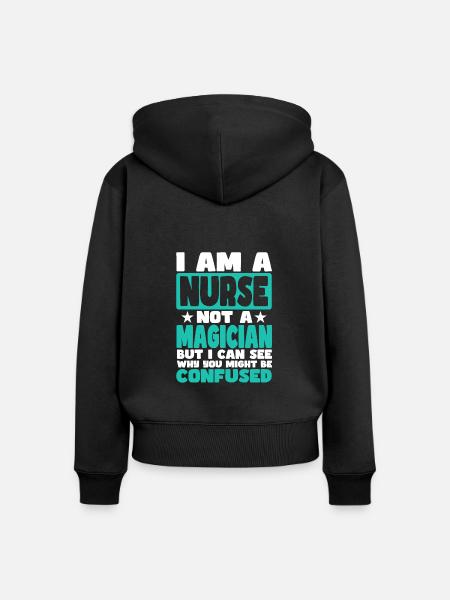 Krankenschwester - Frauen Premium Bio Zip Hoodie - Schwarz