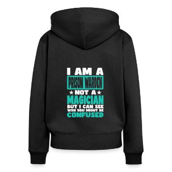 Prison Warden - Women's Premium Organic Zip Hoodie - black - Back - Julia (174cm)