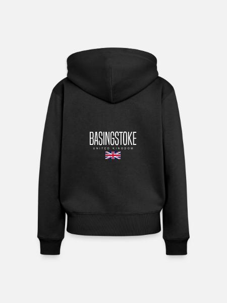 Basingstoke Vereinigtes Königreich - Frauen Premium Bio Zip Hoodie - Schwarz