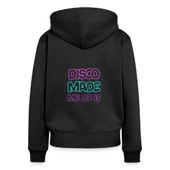 Le disco m’a donné envie de faire du classique - Sweat à capuche zippé Premium bio Femme - noir - Dos - Julia (174cm)