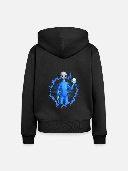 Das Außerirdische - Frauen Premium Bio Zip Hoodie - Schwarz