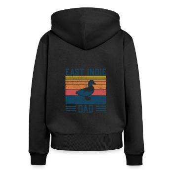 Entendad - Vintage East Indie - Women's Premium Organic Zip Hoodie - black - Back - Julia (174cm)