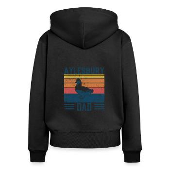 Entendad - Vintage Aylesbury - Women's Premium Organic Zip Hoodie - black - Back - Julia (174cm)