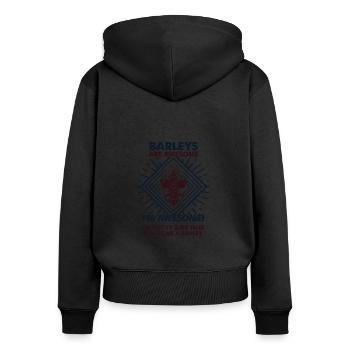 Barleys Are Great - Mama Dad - Women's Premium Organic Zip Hoodie - black - Back - Julia (174cm)