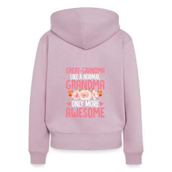 Lustige Uroma Mamaw Gigi Großmutter Oma - Frauen Premium Bio Zip Hoodie - Altrosa - Hinten - Julia (174cm)