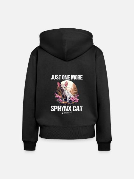 Sphynx Kätzchen Sphynx Katze - Frauen Premium Bio Zip Hoodie - Schwarz