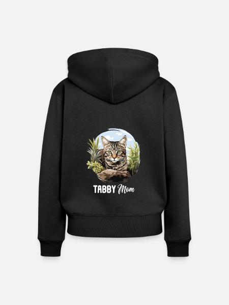 Tabby Kätzchen Tabby Katze - Frauen Premium Bio Zip Hoodie - Schwarz