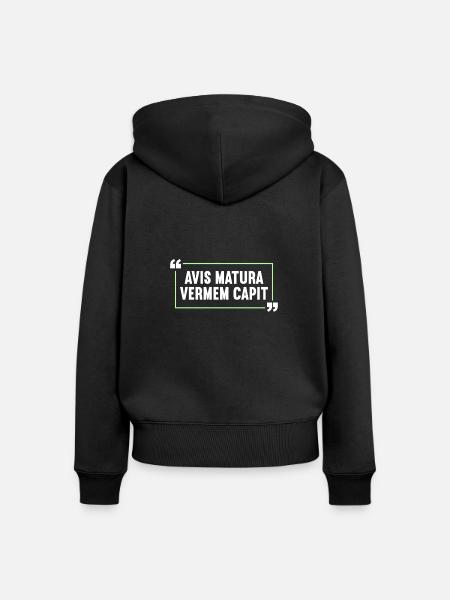 Lateinisch Lustiger Latein Spruch - Frauen Premium Bio Zip Hoodie - Schwarz