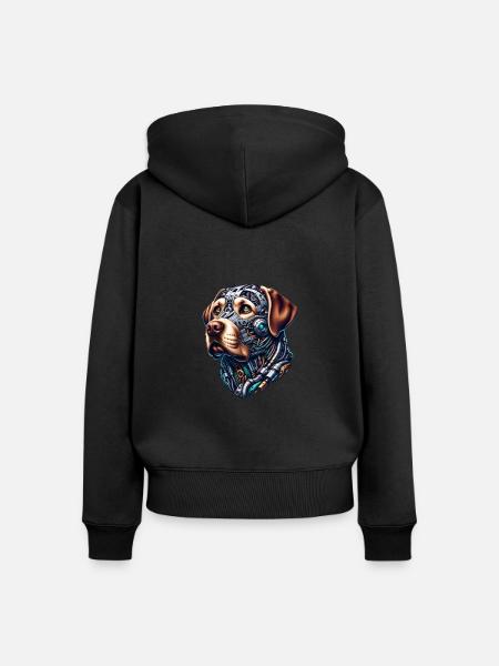 Labrador Retriever Android Design - Frauen Premium Bio Zip Hoodie -